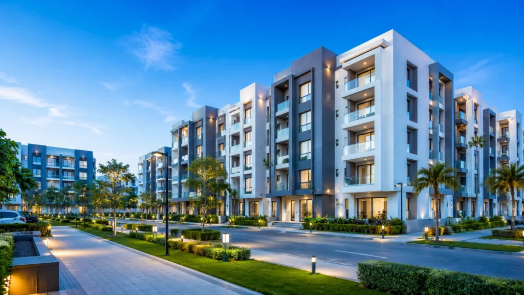 Modern apartment building
